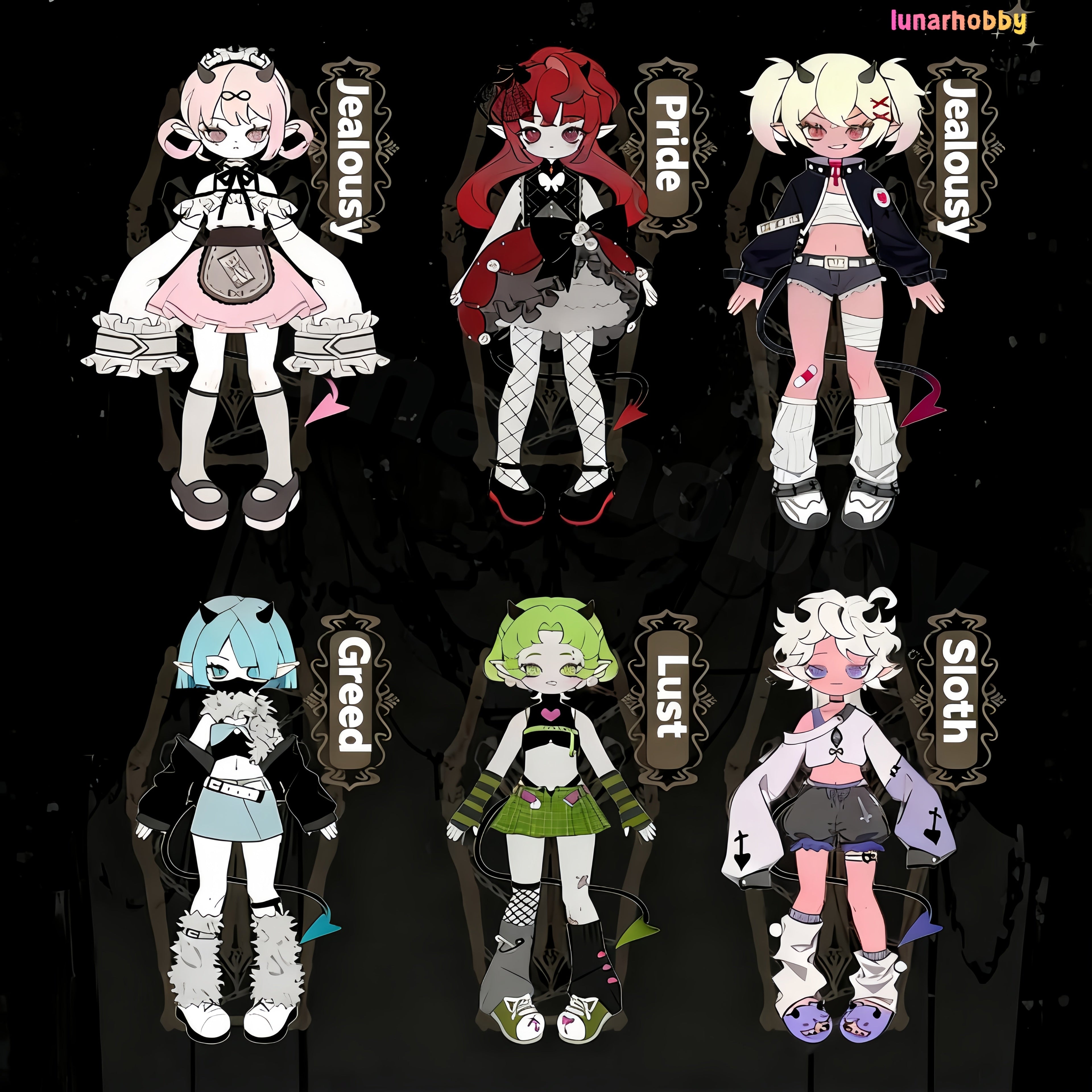Chuzimachi "Demon Horns" Series: 1/8 Scale Articulated BJD Blind Box Figures Lunar Hobby