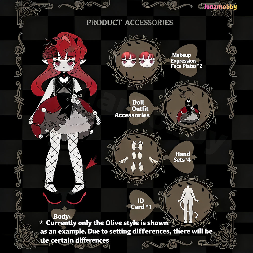 Chuzimachi "Demon Horns" Series: 1/8 Scale Articulated BJD Blind Box Figures Lunar Hobby
