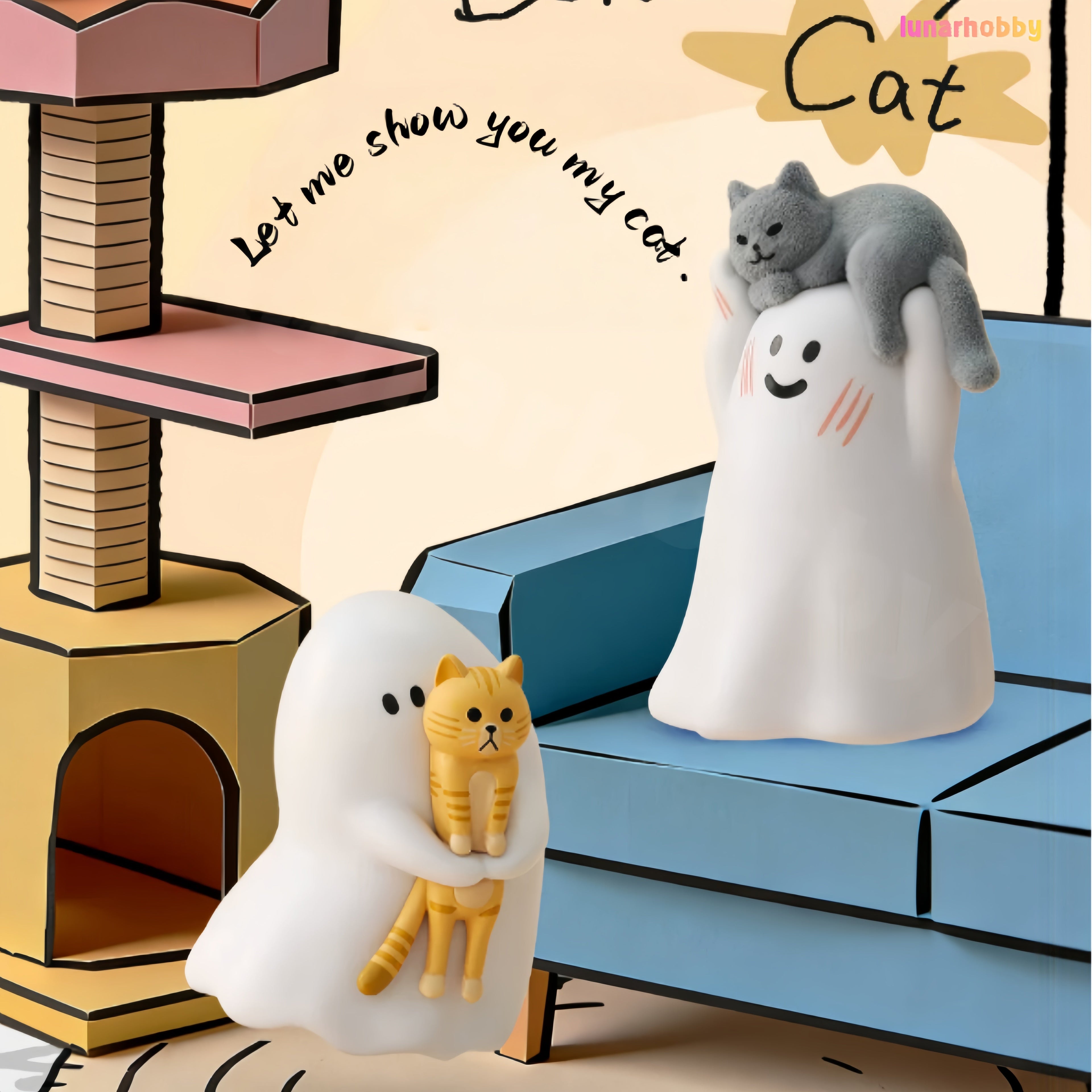 Little Ghost, Let Me Show You My Cat Blind Box Figures Lunar Hobby