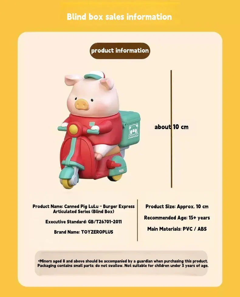 LuLu Piggy blind box Express Delivery Burger Art Toy Lunar Hobby