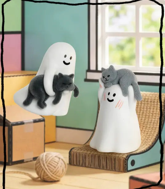 Little Ghost, let me show you my cat blind box figures. Lunar Hobby