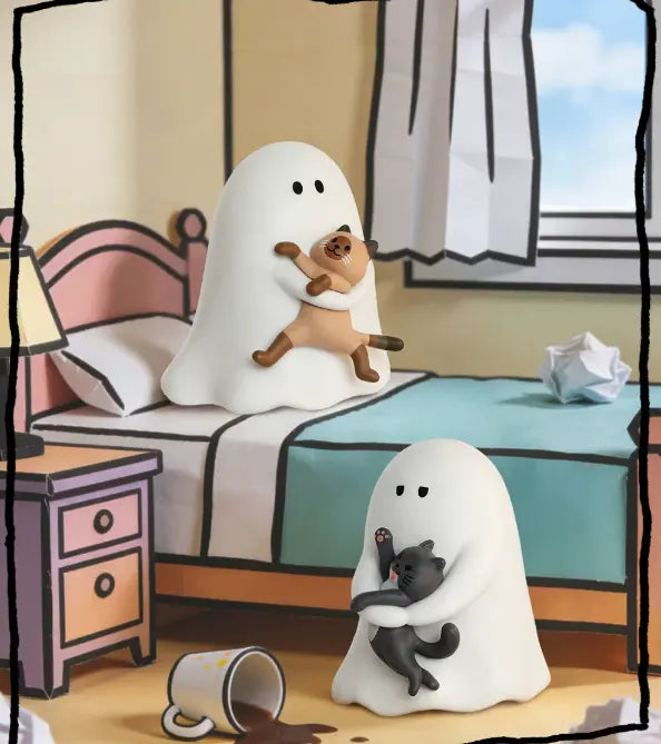 Little Ghost, let me show you my cat blind box figures. Lunar Hobby