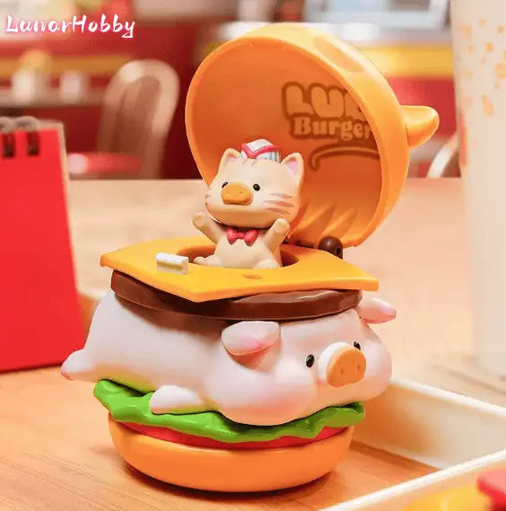 LuLu Piggy blind box Express Delivery Burger Art Toy Lunar Hobby