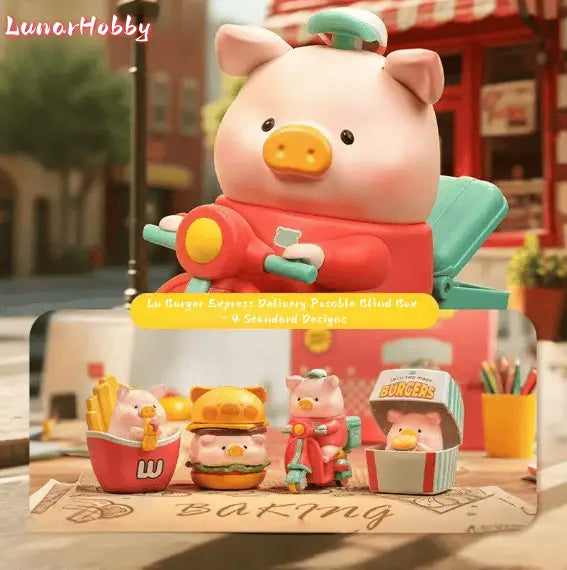 LuLu Piggy blind box Express Delivery Burger Art Toy Lunar Hobby