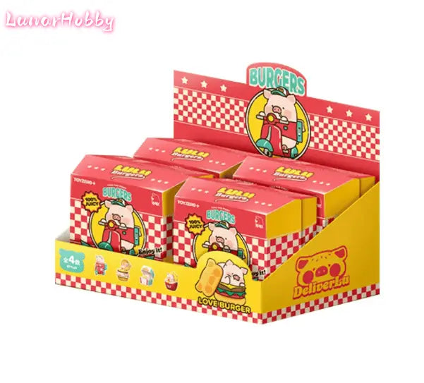 LuLu Piggy blind box Express Delivery Burger Art Toy Lunar Hobby
